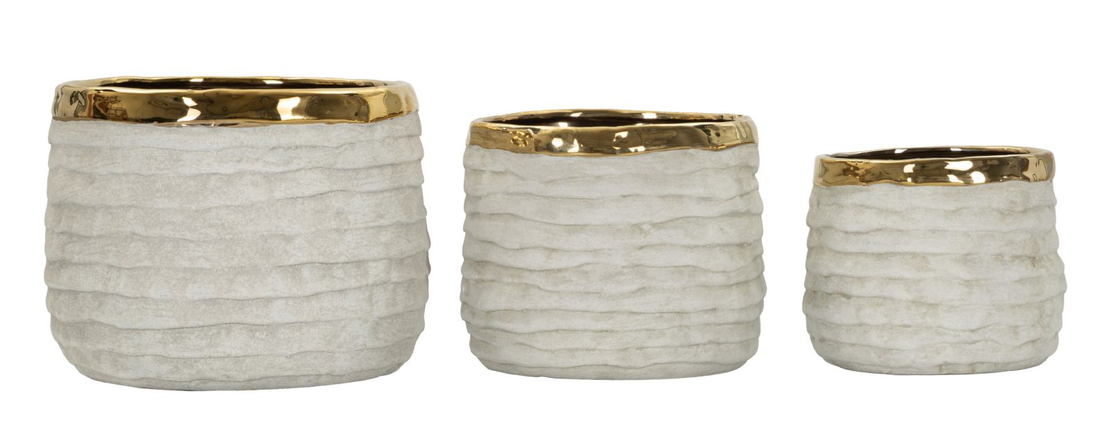 LIMA TALL CACHEPOT SET 3 PCS CM Ø 23X17,5-18,5X15-15X12,5