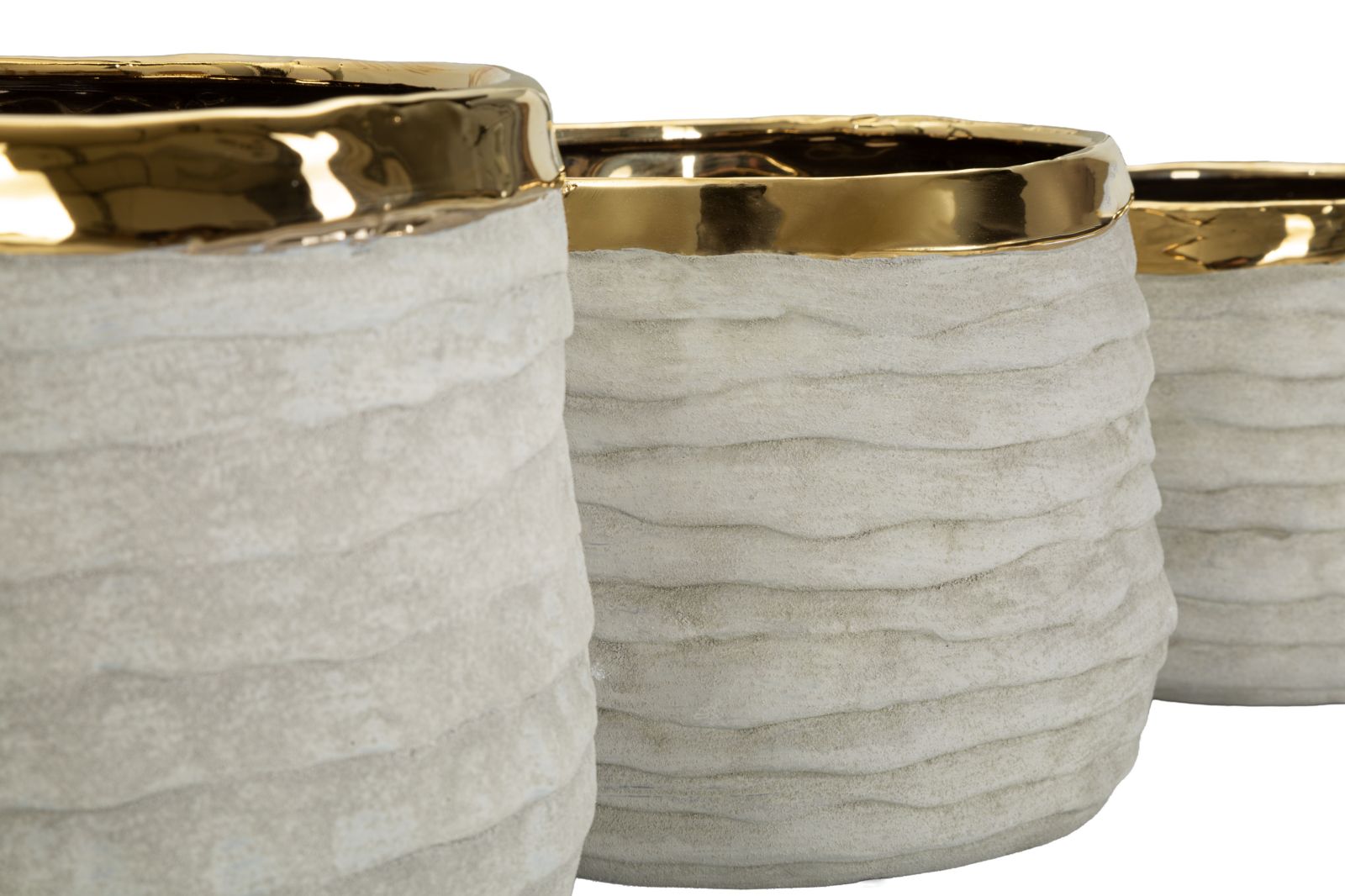 LIMA TALL CACHEPOT SET 3 PCS CM Ø 23X17,5-18,5X15-15X12,5