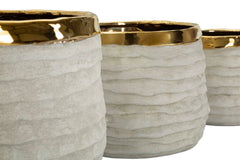 LIMA TALL CACHEPOT SET 3 PCS CM Ø 23X17,5-18,5X15-15X12,5