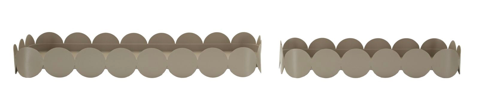 SATURN TRAY RECT. DOVE GREY SET 2 PCS CM 40X16,5X4,5-29X12X4,5