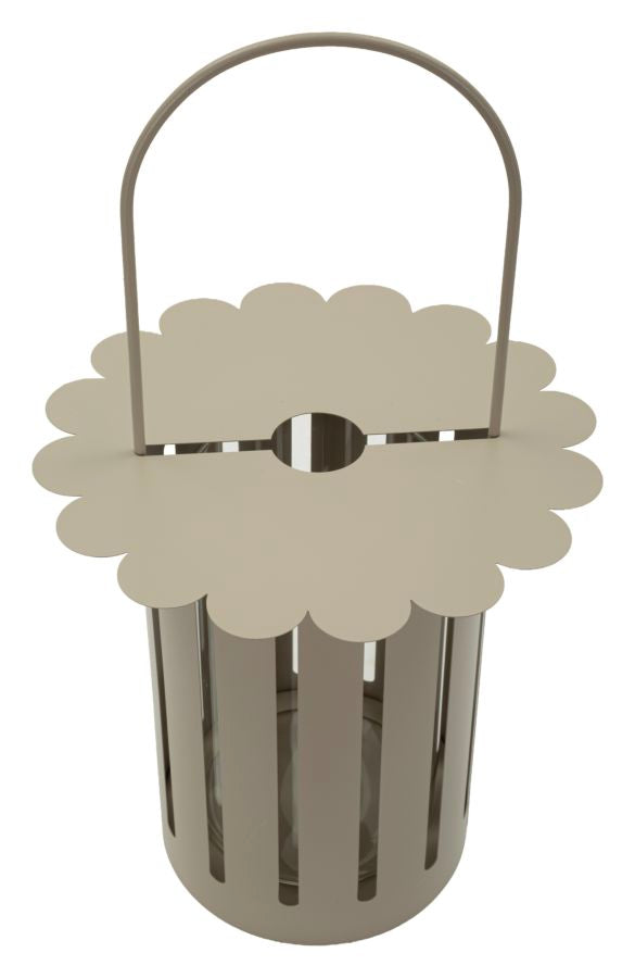 SATURN LANTERN DOVE GREY CM Ø 24X43