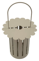 SATURN LANTERN DOVE GREY CM Ø 24X43