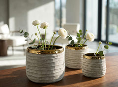 LIMA TALL CACHEPOT SET 3 PCS CM Ø 23X17,5-18,5X15-15X12,5