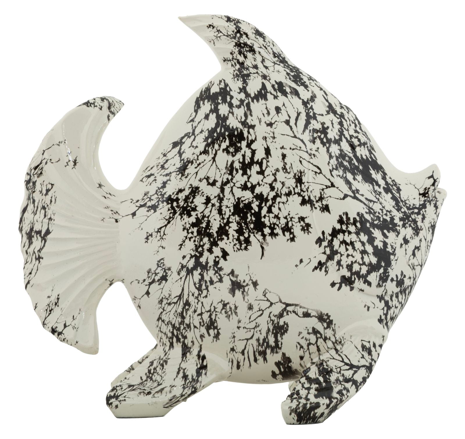Oriental Style Fish-Shaped Sculpture 37X19X34cm