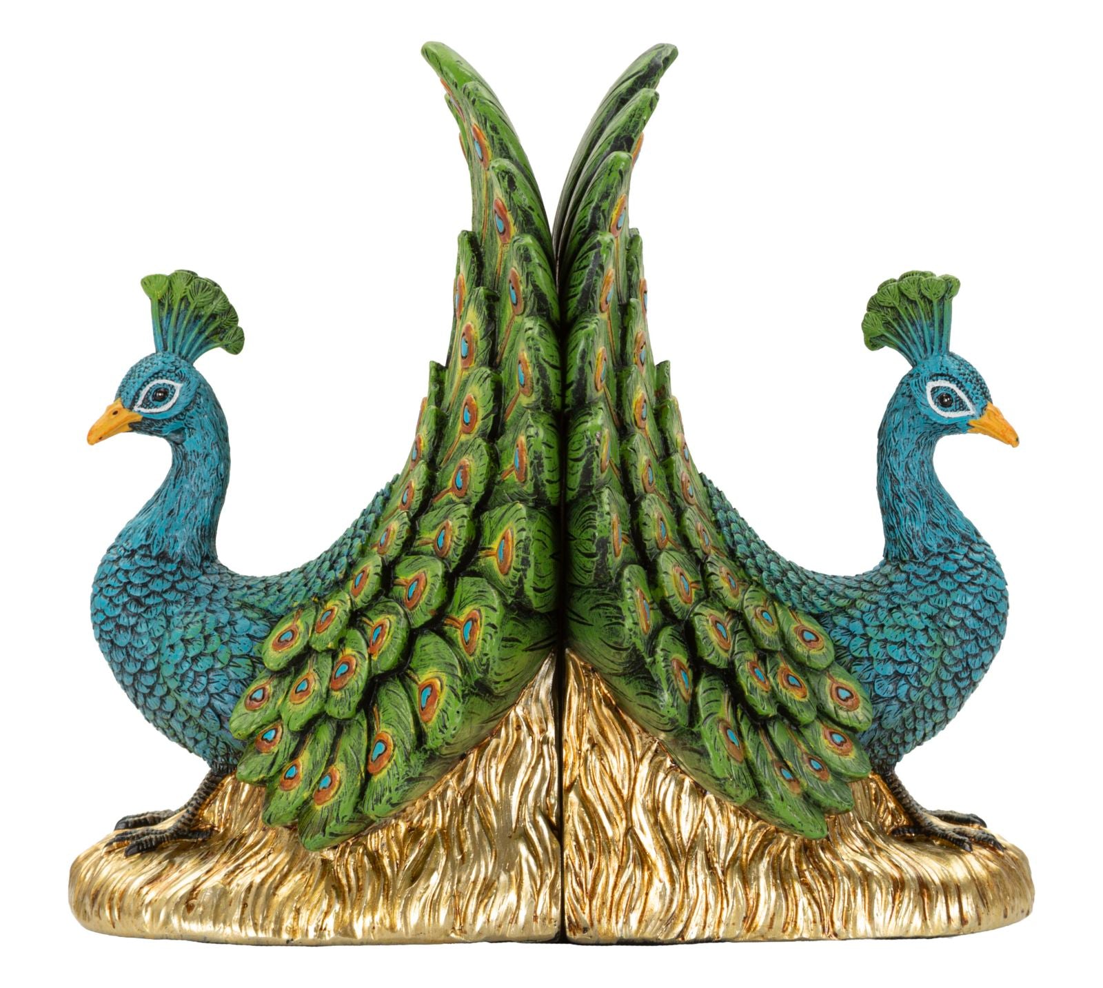 Peacock-Shaped Bookends, Eclectic Style, 20 x 15 x 19 cm