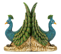 Peacock-Shaped Bookends, Eclectic Style, 20 x 15 x 19 cm
