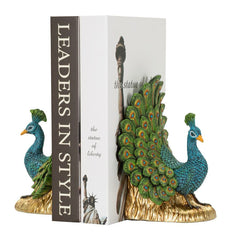 Peacock-Shaped Bookends, Eclectic Style, 20 x 15 x 19 cm