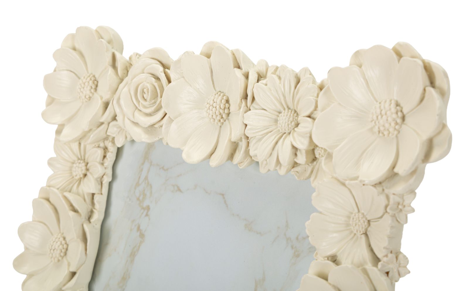 Frame with embossed flowers, 23.6 x 2.4 x 28.9 cm (internal dimensions 15 x 20 cm)