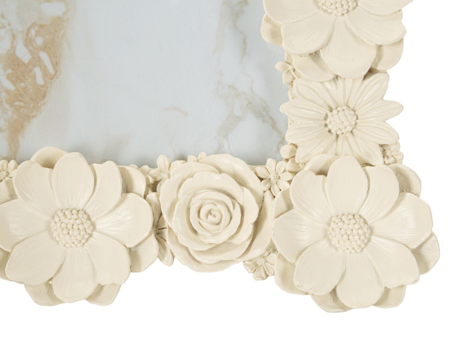 Frame with embossed flowers, 23.6 x 2.4 x 28.9 cm (internal dimensions 15 x 20 cm)
