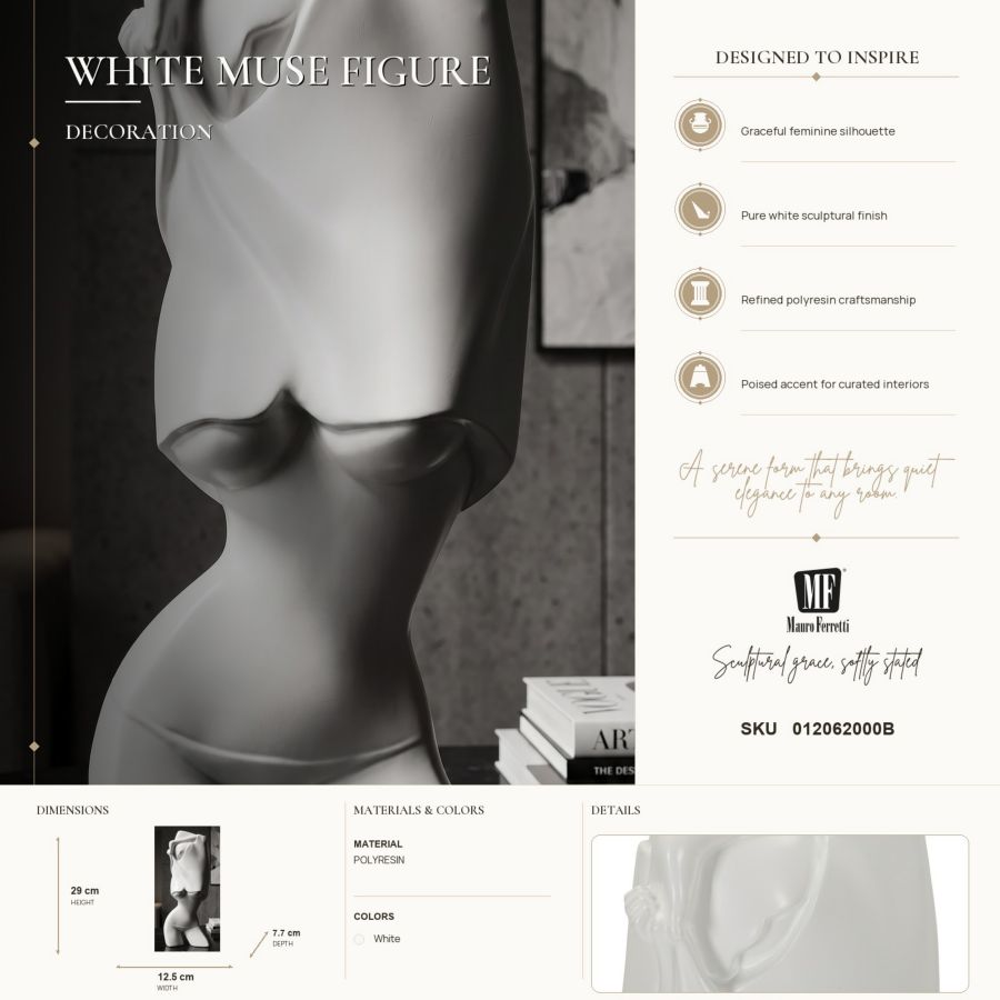 Minimal Female Figure Sculpture 12.5X7.7X29cm