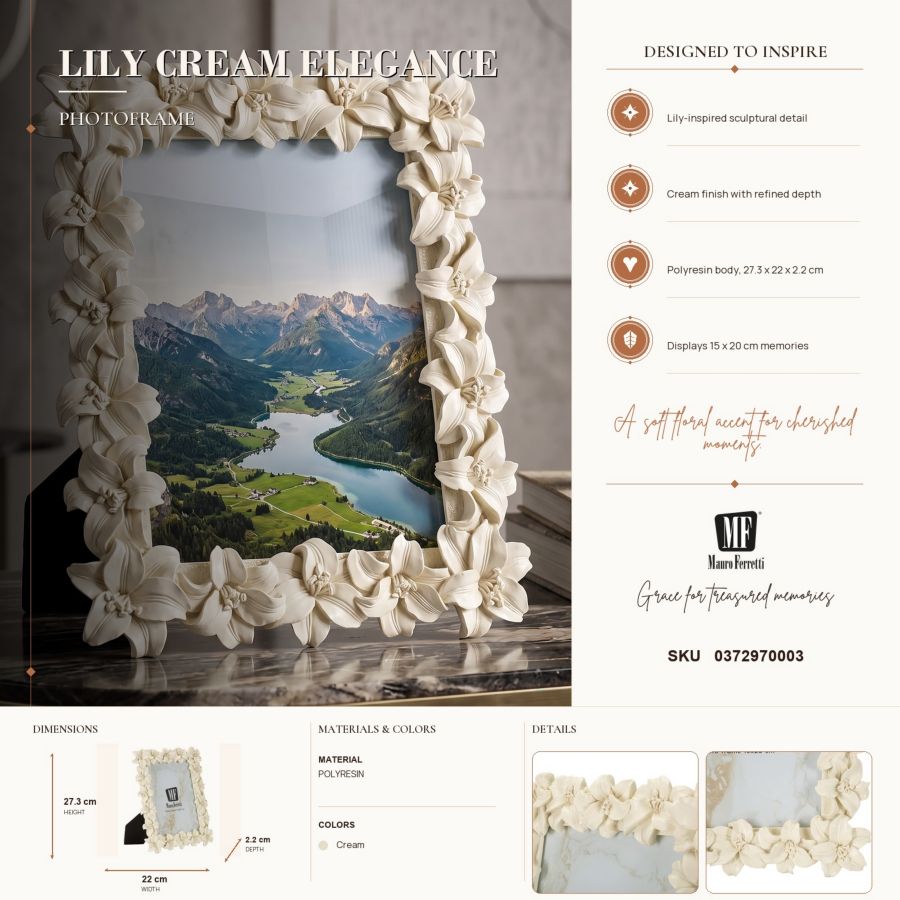 Romantic Floral Frame 22x2.2x27.3 cm
(Internal Measurements 15x20 cm)