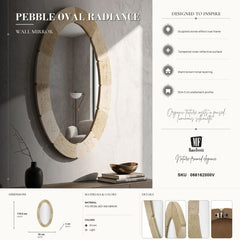 Natural Style Oval Wall Mirror 70X3X119.5cm (Tempered Inner Size Ø 47X97cm)