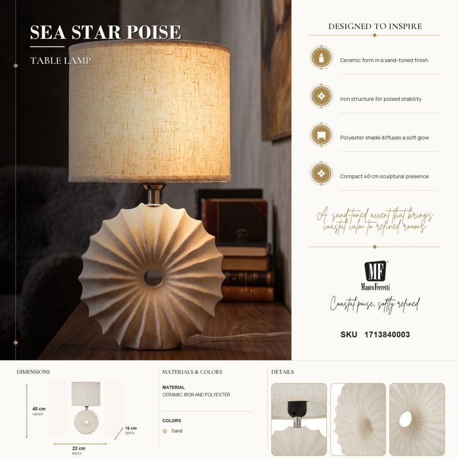 Anemone Table Lamp Cm 22X16X40