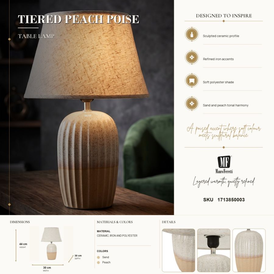Japandi Table Lamp Cm Ø 30X44
