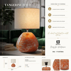 Orange Table Lamp Contemporary Style 30x49 cm