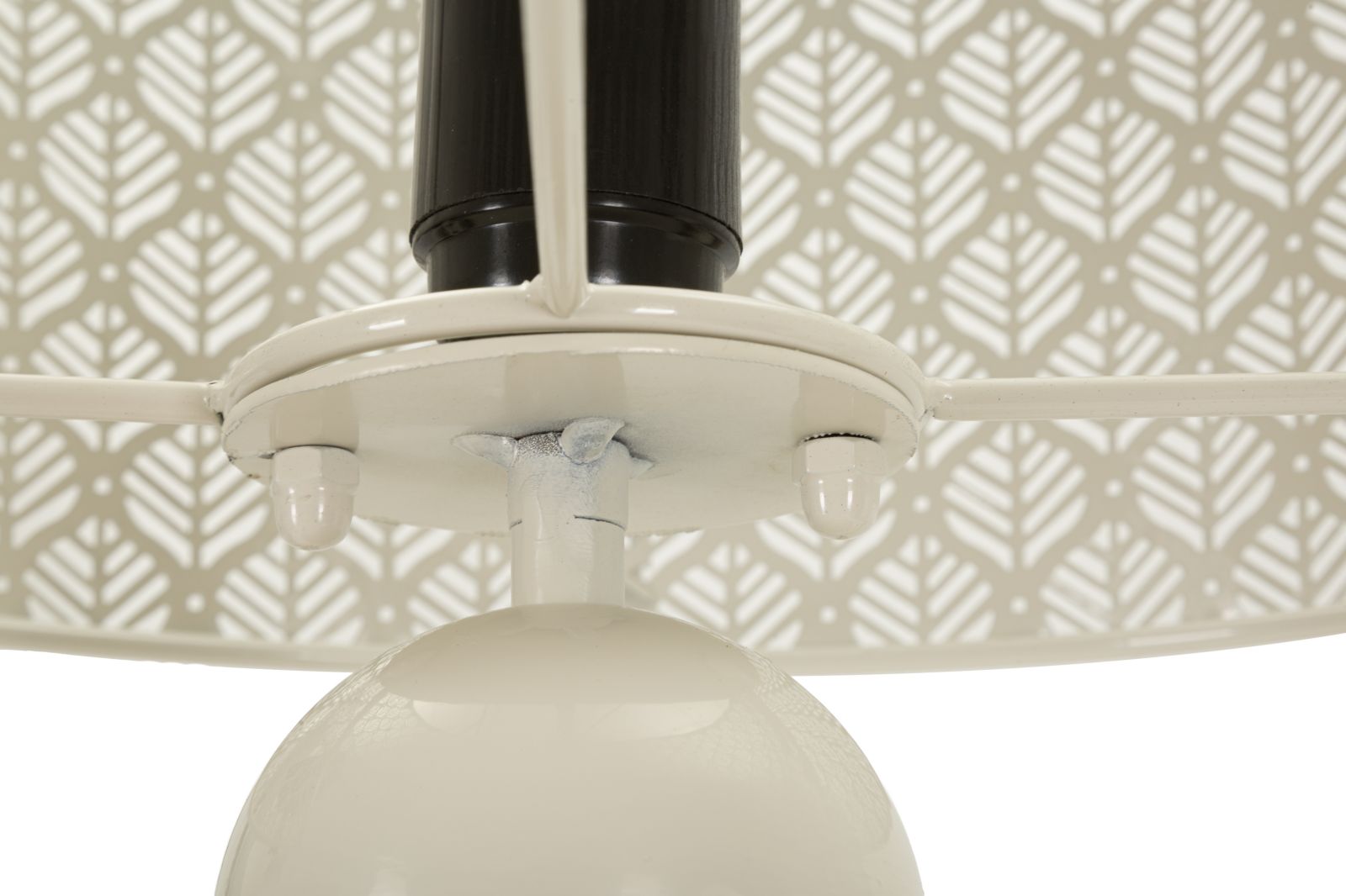 Metal Table Lamp with Carved Lampshade, Ø 33x71 cm