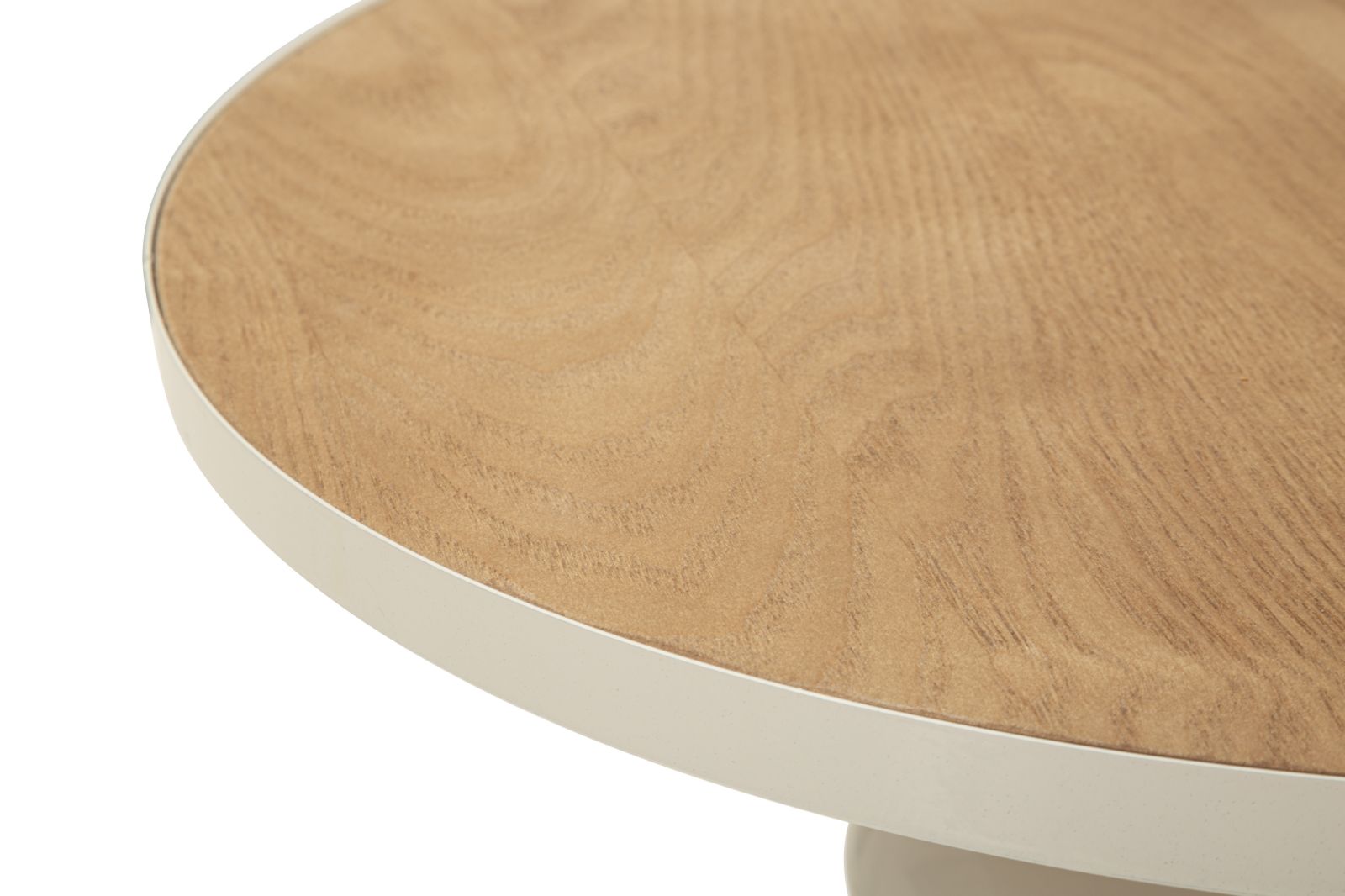 Metal Coffee Table with Wooden Top Ø 45.5x49 cm