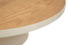 Metal Coffee Table with Wooden Top Ø 45.5x63 cm