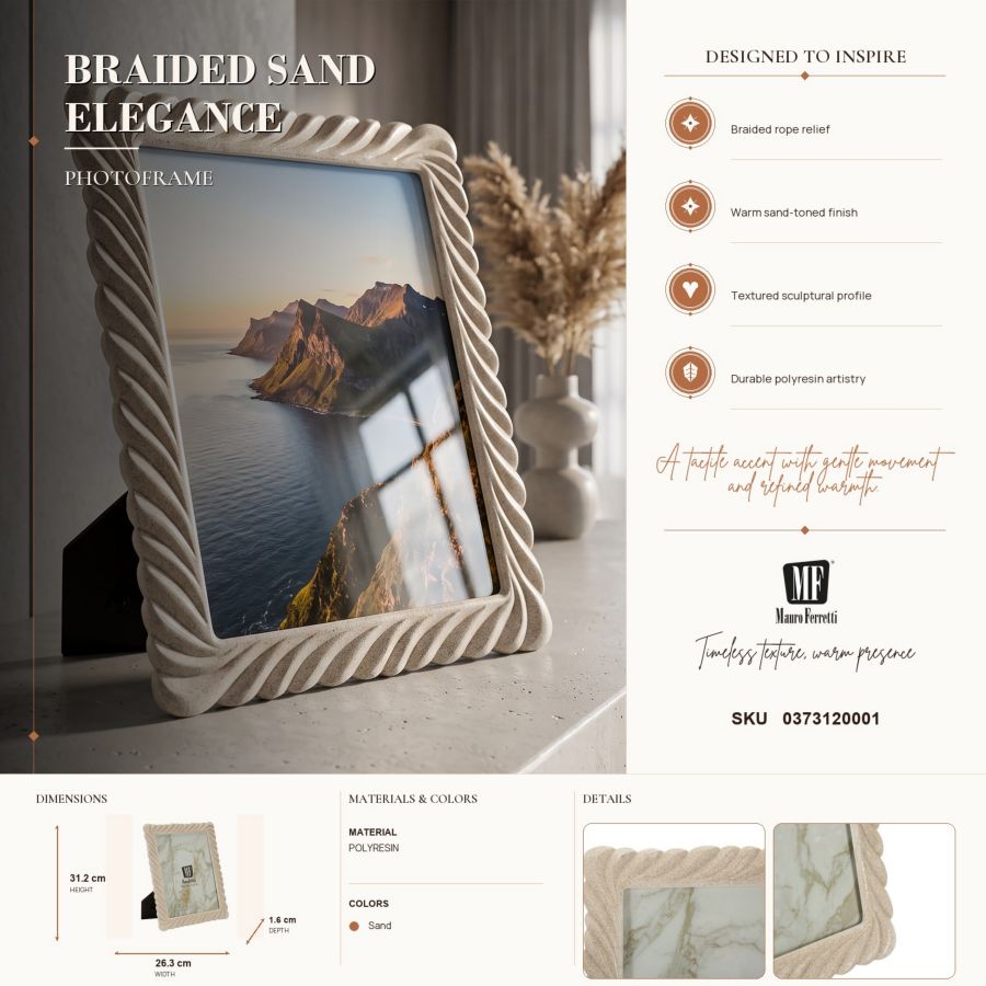 Embossed Rope Frame 26.3X1.6X31.2cm (Internal Measurement 20X25cm)