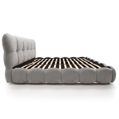Lit-coffre design boule Bilbola avec sommier relevable 180x200cm Velours Gris
