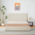 Lit coffre 180x200 cm avec sommier tissu bouclette beige