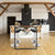 Lot de 2 chaises de bar chêne clair et noir Alado