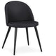 Lot de 6 poufs Aliaxa simili noir pieds noir
