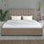Lit coffre Astris avec sommier en velours taupe 180 cm