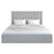Lit coffre avec sommier relevable 180 cm couleur argent