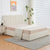 Lit 160x200cm avec sommier relevable en tissu bouclette beige