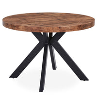 Table extensible ronde Aphista noyer et noir