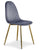 Juego de 8 sillas Atona acolchadas de terciopelo gris con patas doradas