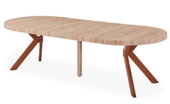 Table extensible ronde Aphista en effet bois chic
