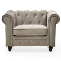 Fauteuil Abir velours taupe