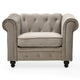 Fauteuil Abir velours taupe