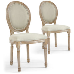 Lot de 20 chaises de style, chaises Louis XVI tissu beige