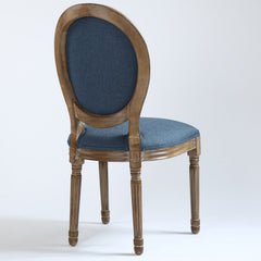 Lot de 20 chaises de style, chaise Louis XVI tissu bleu