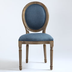 Lot de 20 chaises de style, chaise Louis XVI tissu bleu