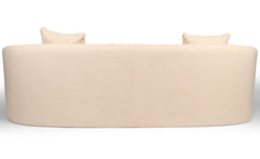 Canapé 4 places incurvé Celin tissu bouclette beige