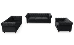 Fauteuil en velours Abir noir