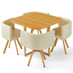 Table et chaises scandinaves Oslo Bois et Beige