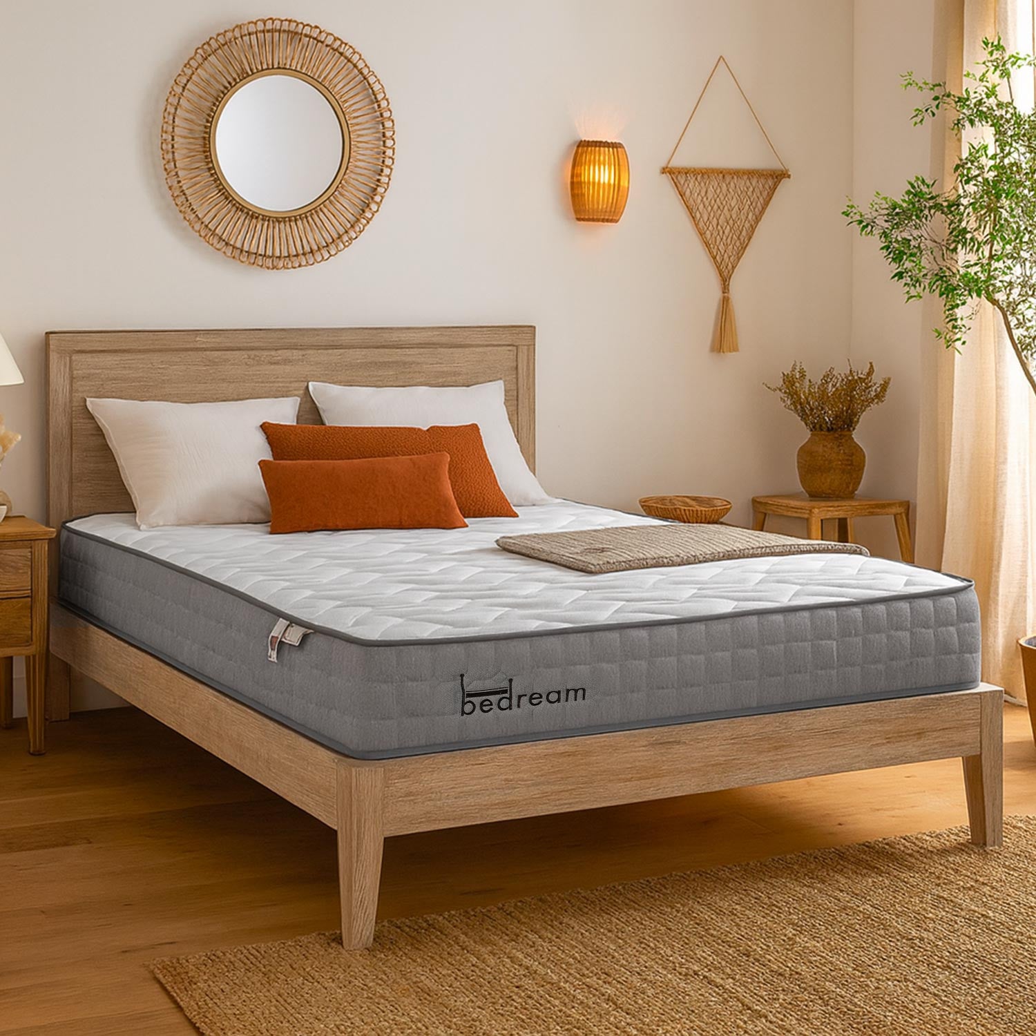 Matelas à ressorts ensachés 23cm Bedream accueil moelleux et soutien ferme 180x200cm-2