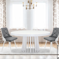 Lot de 2 chaises Aimles scandinaves blanc et gris