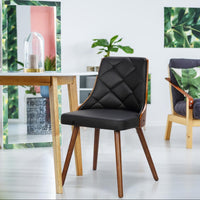 Lote de 2 sillones escandinavos Aimles de madera color avellana y negro