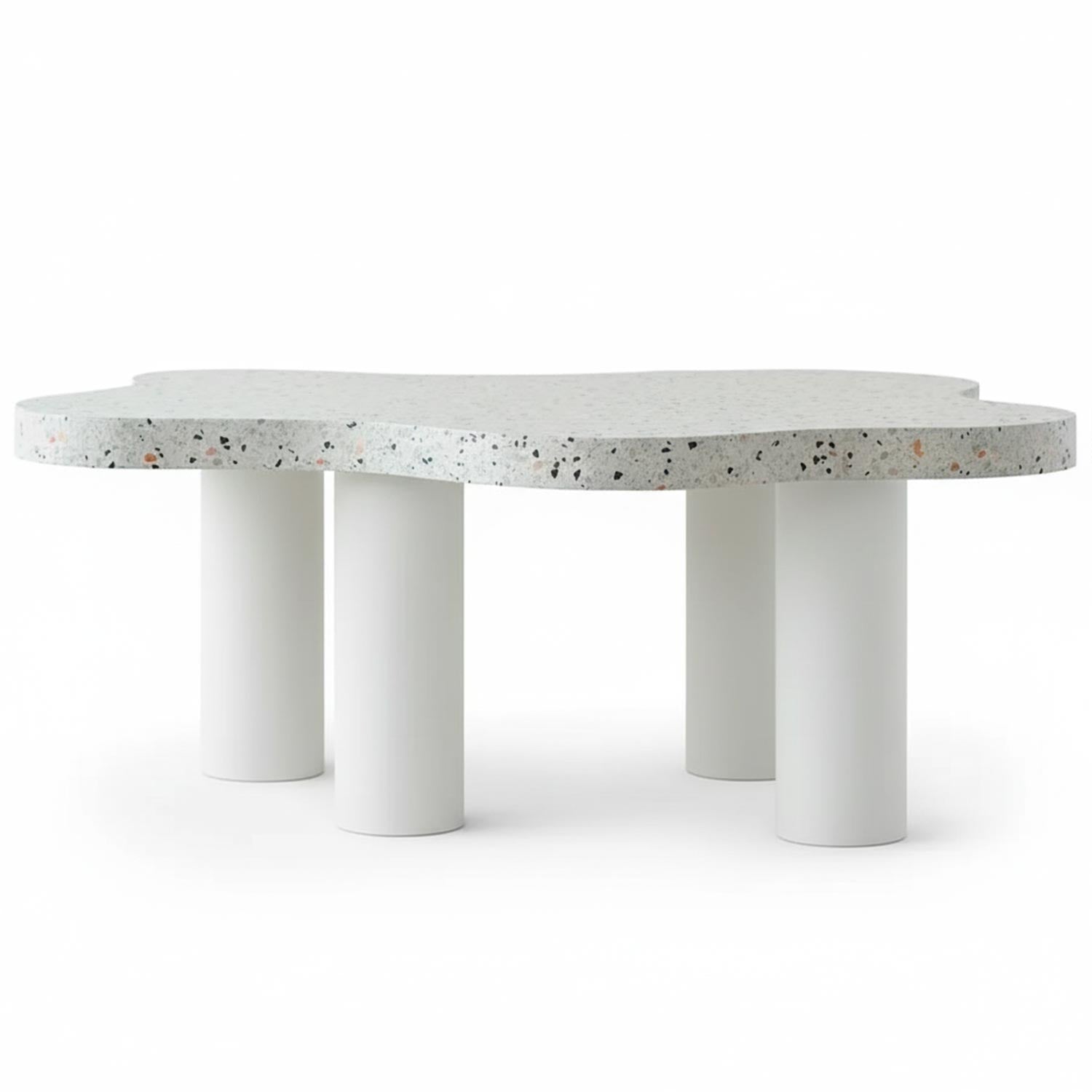 Table basse forme nuage 69x100cm Lagoon Effet Terrazzo