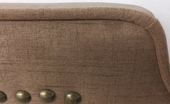 Tête de lit Milana 160cm Tissu Taupe avec clous de tapissier