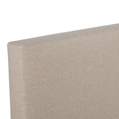 Lit-coffre complet avec tablettes et ports USB intégrés Lukas 180x200cm Tissu Taupe clair