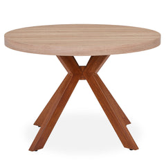 Table extensible ronde Aphista en effet bois chic