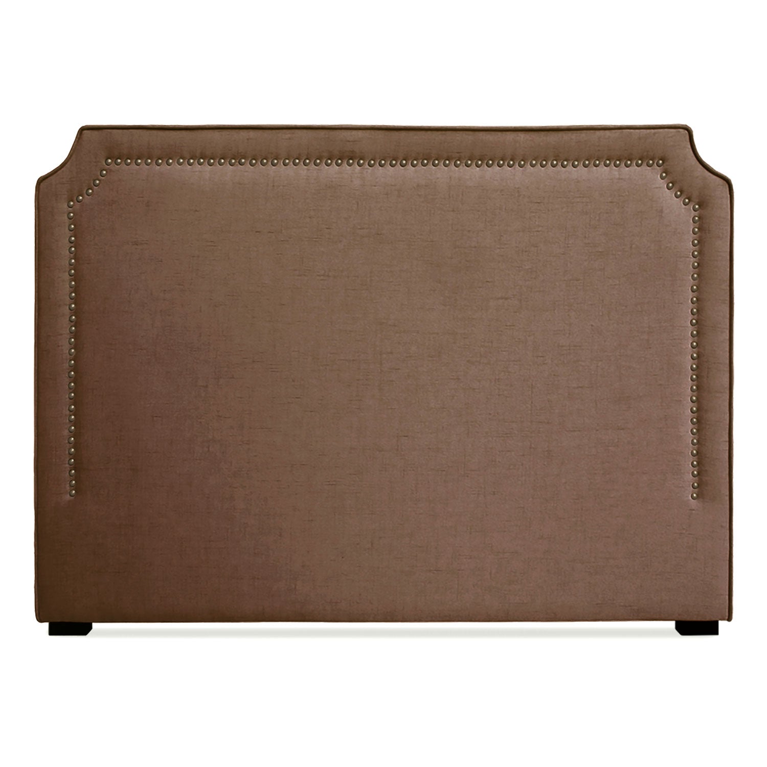 Tête de lit Milana 160cm Tissu Taupe avec clous de tapissier