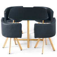 Ensemble table et chaises scandinaves noir